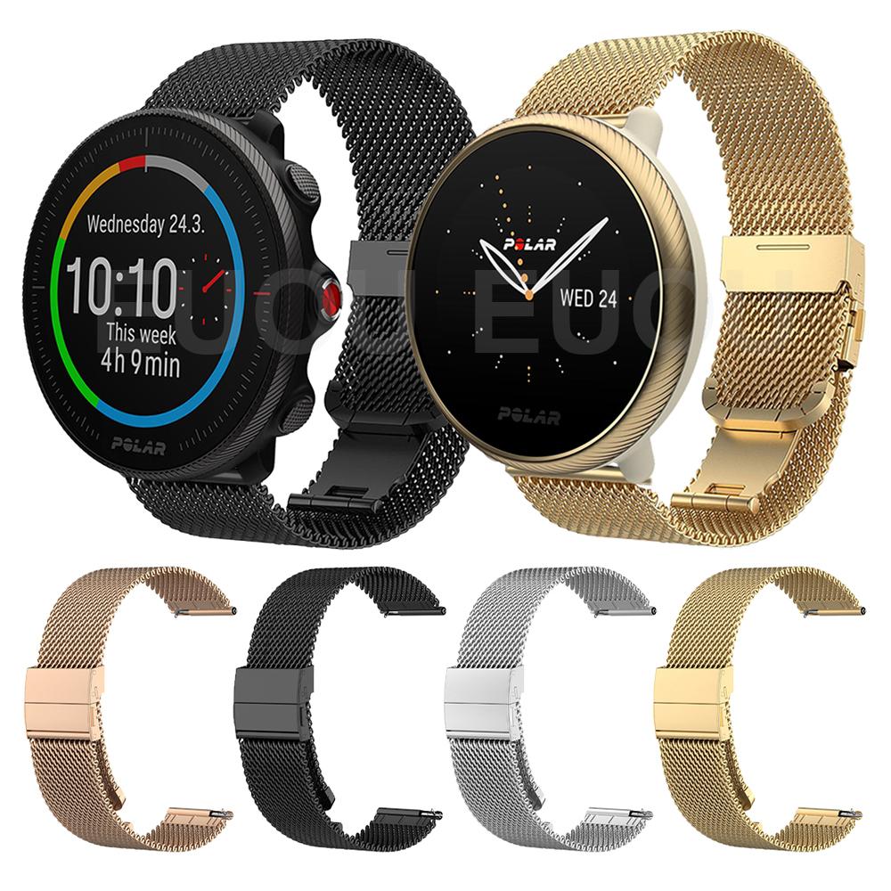 Металлический ремешок-сетка из нержавеющей стали для часов POLAR IGNITE 2 / VANTAGE M2 M / UNITE/ GRIT X Браслет Ремешок для часов