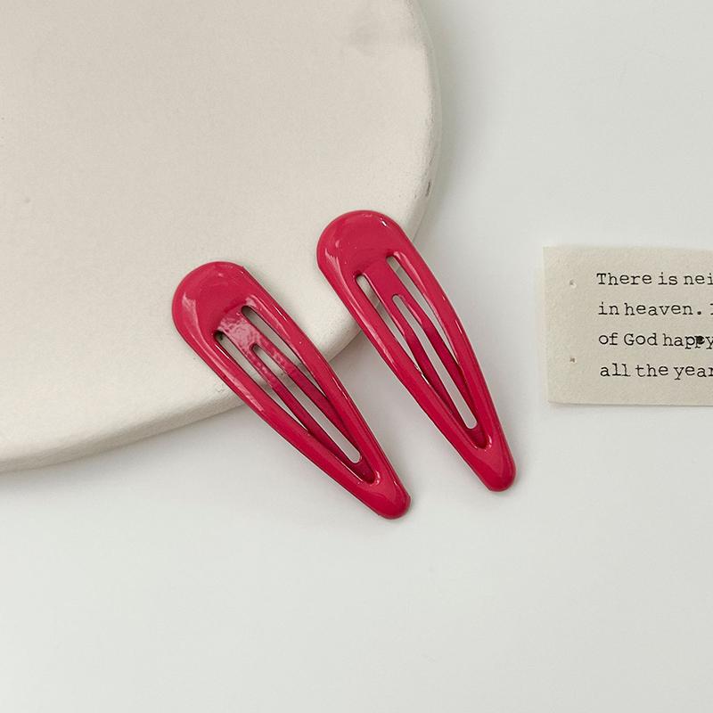 10Pcs/lot Macaron Candy Color Waterdrop Shape 5cm BB Hair Clips Girls Kids Hairpins Barrettes Headwear Accessories For Women