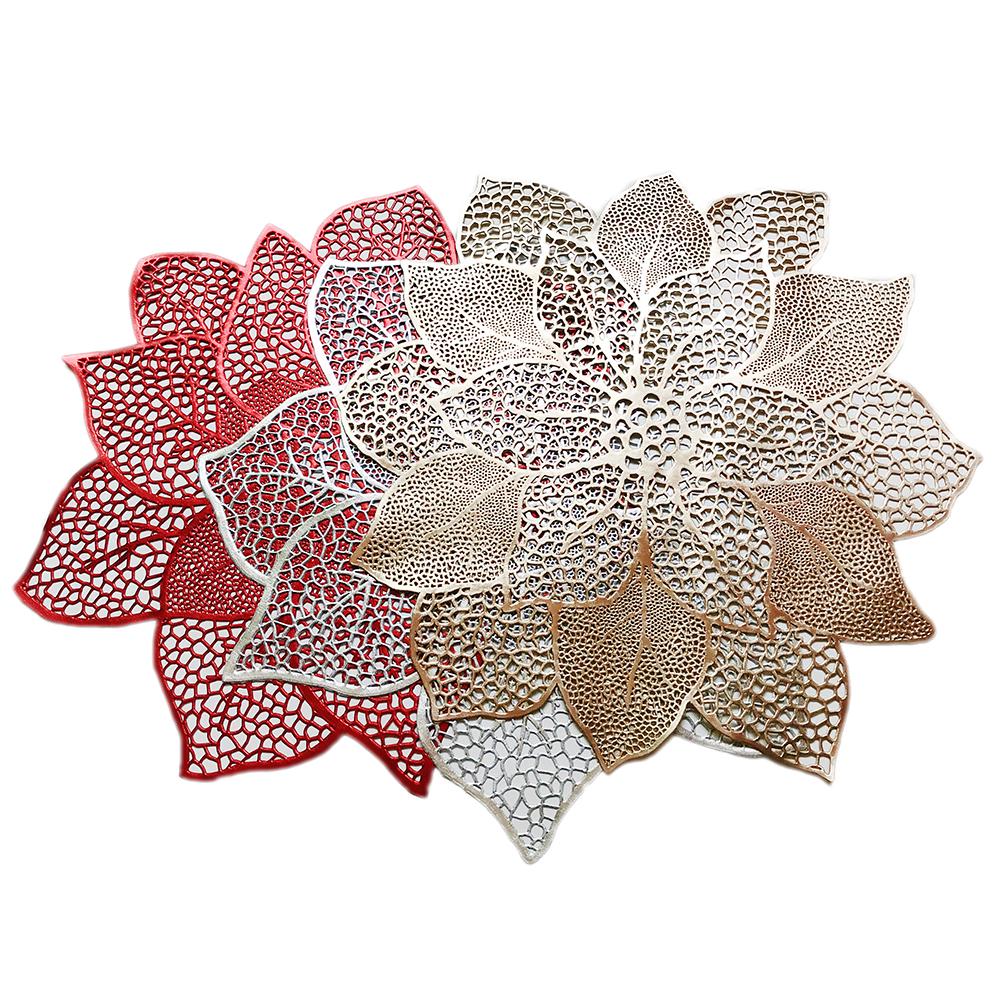 Полый цветочный коврик для столовых приборов, коврик для чашки, тарелка, подставка, противоскользящий праздничный декор