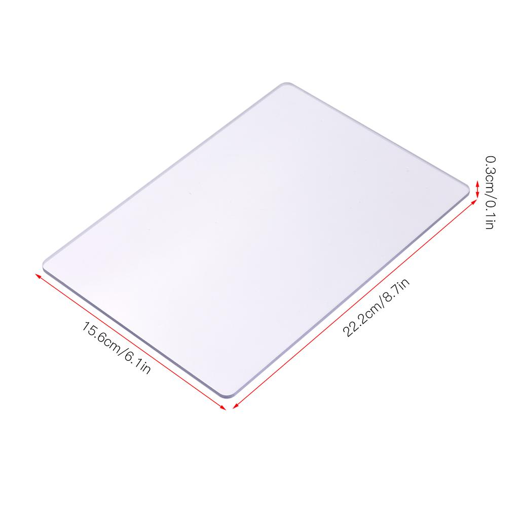 2pcs Transparent Cutting Pad Accessory  PC Material Plate 3mm Thickness Replacement Pad for Die Cutting & Embossing