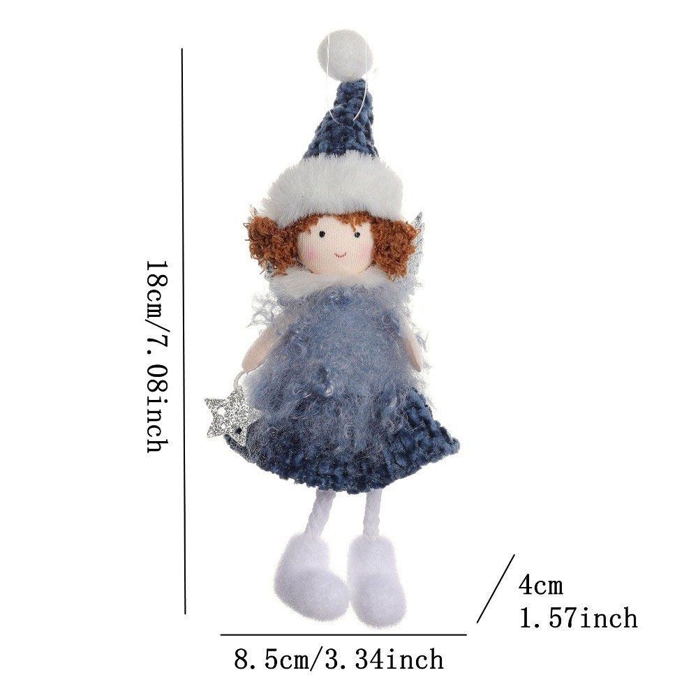 Cartoon Christmas Angel Dolls Pendant Handmade Christmas Tree Decoration New Year Gift
