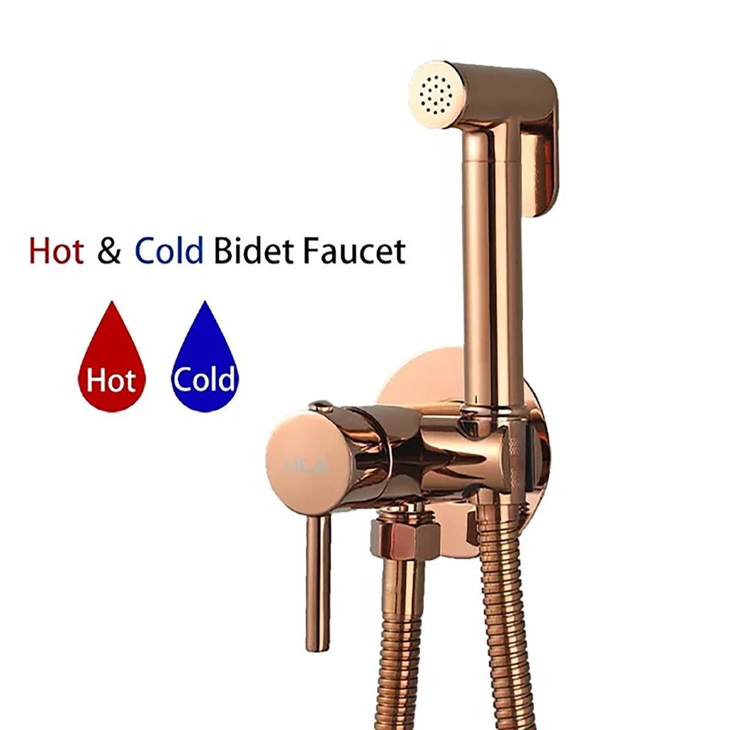 ULA черный смеситель для биде, распылитель для унитаза, биде, латунный смеситель для унитаза, гигиенический душ, смесители для унитаза с горячей и холодной водой