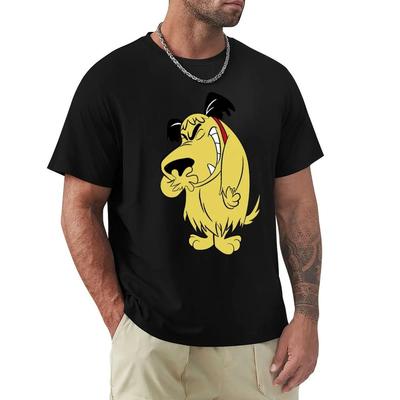 Футболка Laughing Muttley Funny Dog Футболка Harajuku с коротким рукавом 100% хлопок Графика Футболка Топы