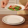 Large Round Disposable Dinner Plate - Thickened Rice Husk, Food-Grade, Ideal for Weddings & New Year Celebrations