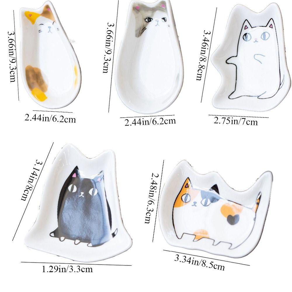 Аксессуары для столовых приборов Тарелка для приправ в форме котенка Десертная тарелка Соусница Поднос для фруктовых закусок