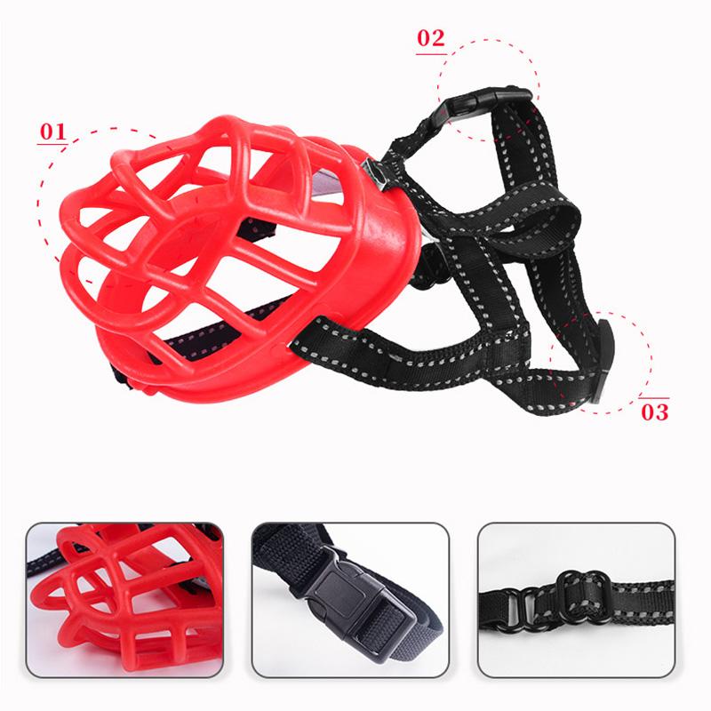Comfy Soft Silicone Big Dog Muzzle for Medium Large Dogs Adjustable Strong Basket Pet Mouth Mask Labrador Pitbull Accessories