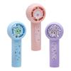 2026 Handheld Cartoon USB Rechargeable Silent Mini Fan with Custom Logo
