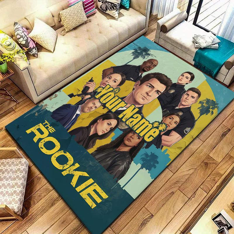 The Rookie Custom Name Carpet Rug For Living Room Bedroom Home Sofa Decoration Kids Play Nonslip Floor Mat