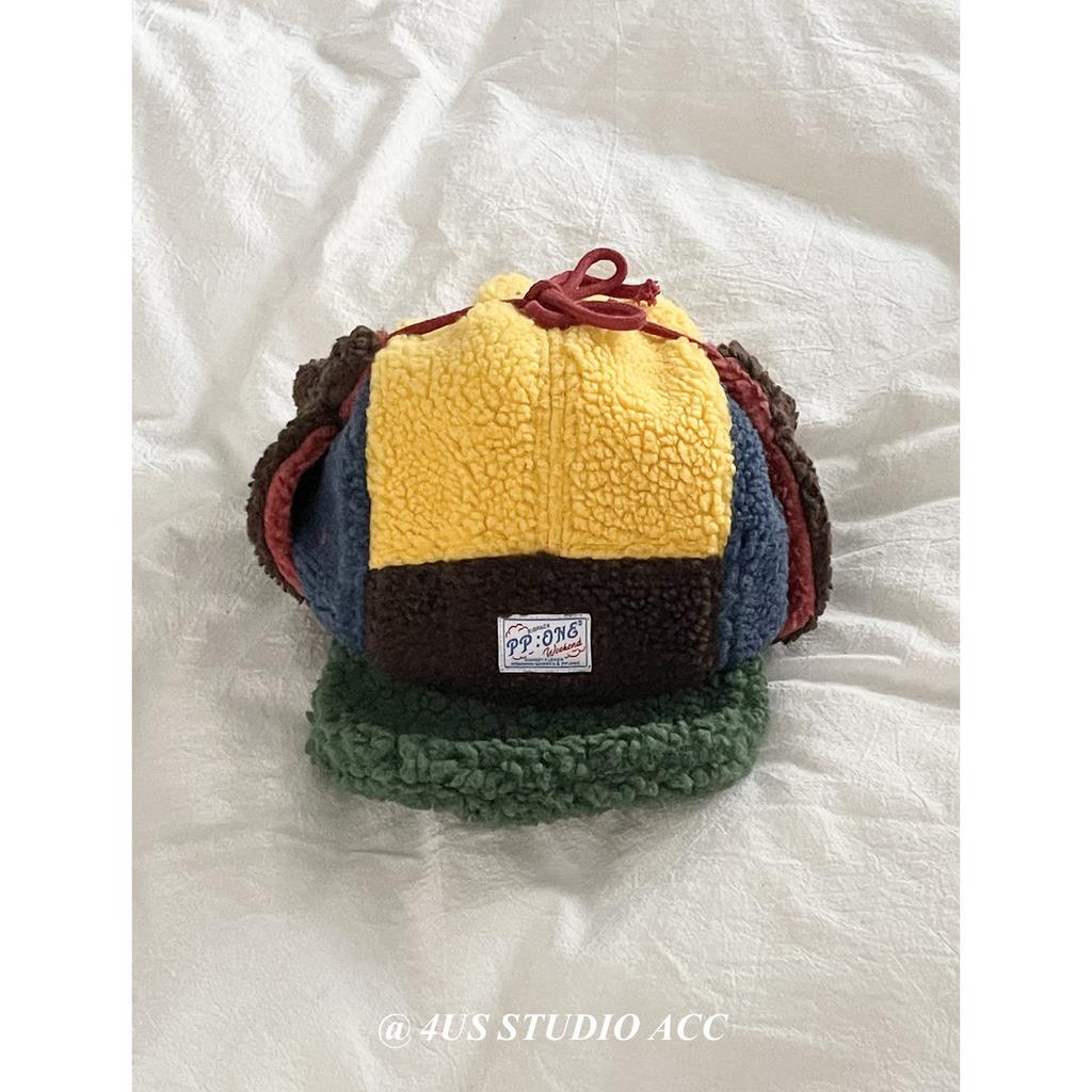 Милая шапка-ушанка из ягнячьего бархата в сочетании цветов для мужчин и женщин, для катания на лыжах и верховой езды на открытом воздухе, осенне-зимняя, утолщенная, теплая, шапка-авиатор, модная