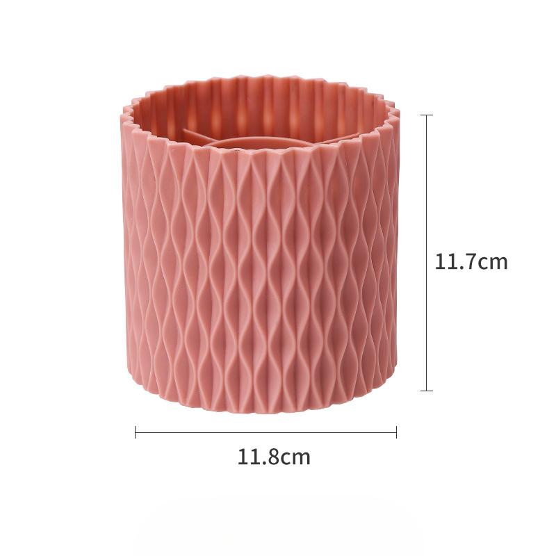 Вращающийся на 360 градусов стакан для кистей для макияжа, коробка для хранения кистей, держатель для помад, карандашей для бровей, кистей для теней, пылезащитный держатель для ручек