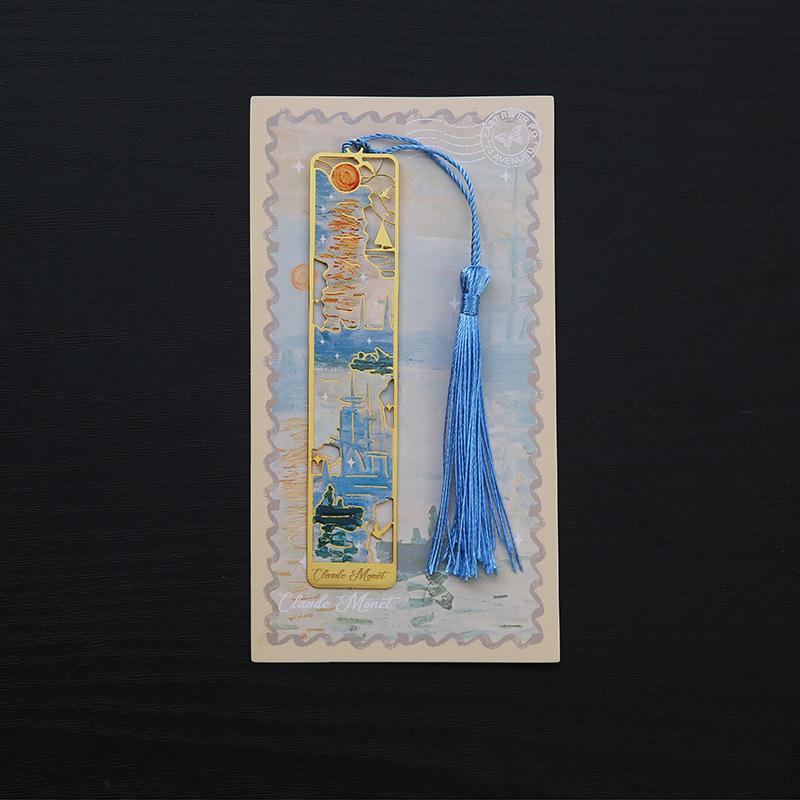 1 шт., металлическая закладка в стиле ретро с цветочным рисунком, полая бронзовая закладка с кисточкой для книжного клуба, писатели, любители книг, студенты