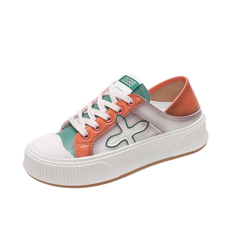 Chunky Sneakers Women Platform Shoes Brand Fashion Skateboard Shoes Casual Flat Breathable Students Shoes Hollow Summer Shoe