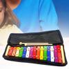 Rainbow Xylophone Glockenspiel 15 Note Christmas Gift with Wooden Beaters Multi Colored for Kids