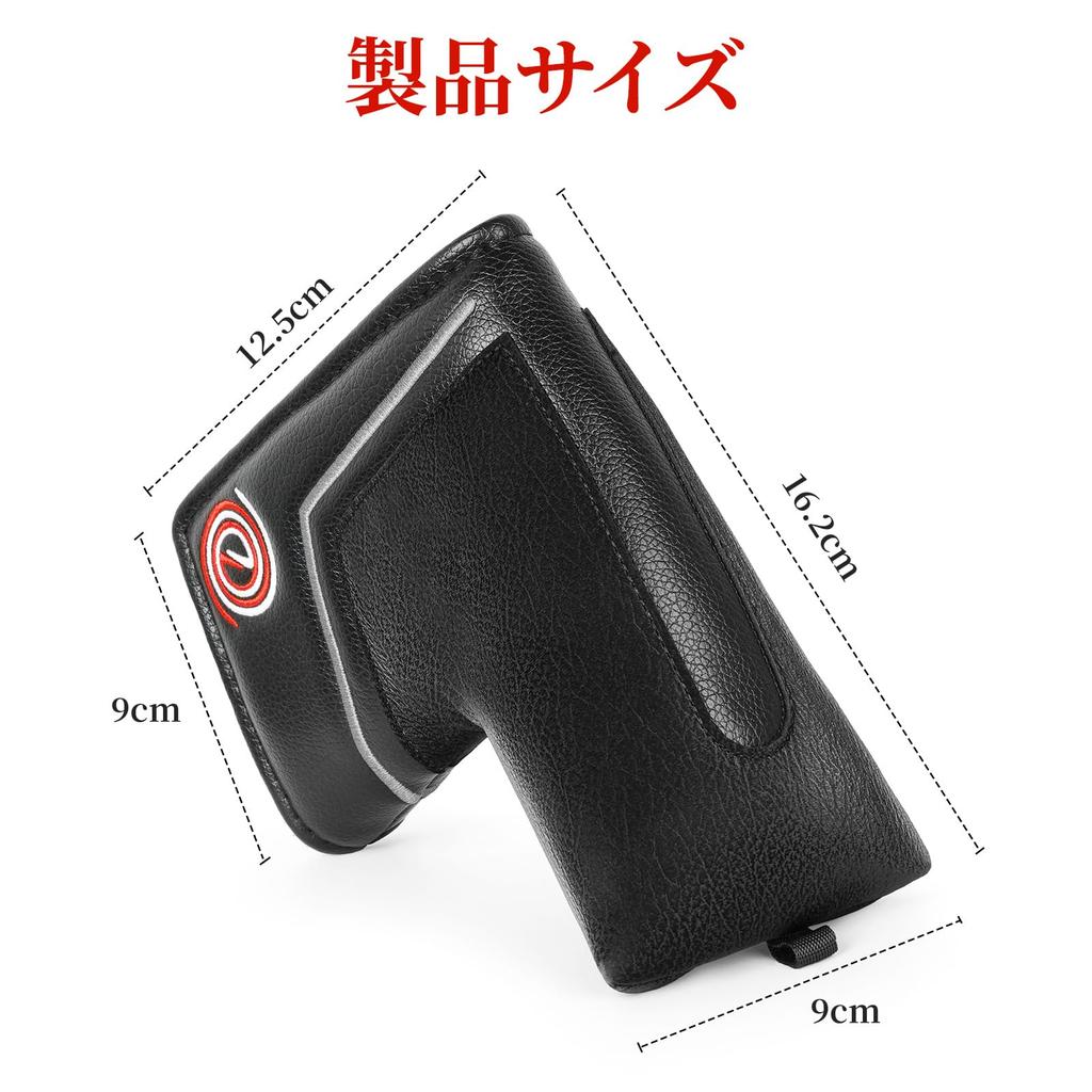 Mytag Putter Cover, Golf Club Headcover, Odyssey Putter Cover, Pin Type, Blade, with Magnet, PU Leather