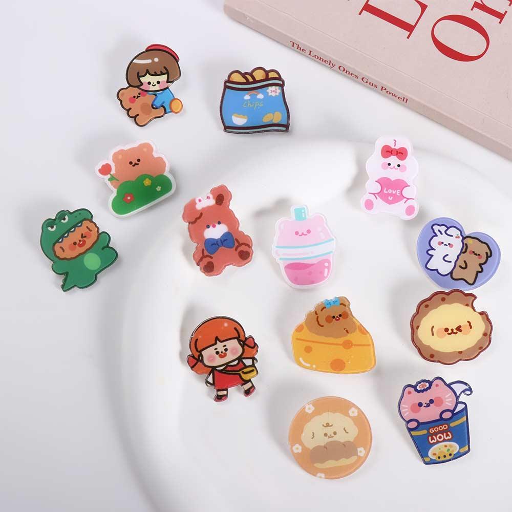 Kawaii Acrylic Japanese Student Cartoon Brooch Korean Style Brooch Bag Ornament Fashion Jewelry