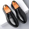 Fashion Luxury Brand Quality Men Slip On Leather Casual Shoes Hick Soled Loafers Leather Business Wedding Business Casual Shoes