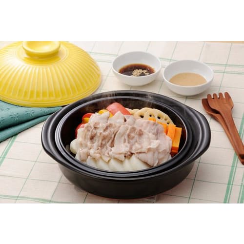 Banko Ware, Ginpo Pottery, Chrysanthemum Design Earthenware Pot (Lapis Lazuli Glaze, No. 8)