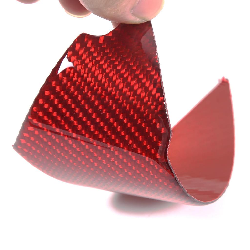 METYOUCAR Набор наклеек из углеродного волокна на боковые накладки капота для Honda, настраиваемые детали экстерьера, 2 шт., N-BOX JF3/JF4 (2017-2021), (красный)