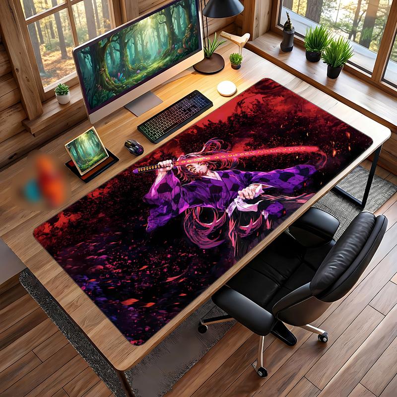 Demon Slayer Printed Mouse Pad Non-Slip Waterproof Rubber Desk Mat for Gaming Office Laptop Home Decor Gift