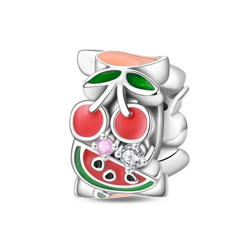 Ice Cream Charms Copper Cartoon Cute Cake Fruit Candy Pendant Beads Necklace Diy Bracelet Present Jewellery Gift