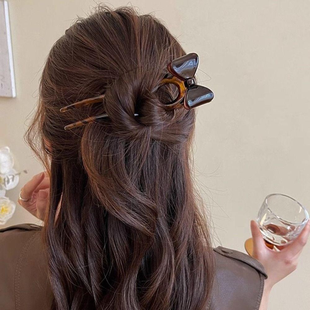 Корейский стиль U-образная шпилька для волос ретро-панель для волос французский бант палочка для волос головной убор ханьфу