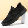 Summer Men's Casual Sports Shoes Comfortable Large Size Sewn Cowhide Mesh Shoes Trendy Men's Shoes