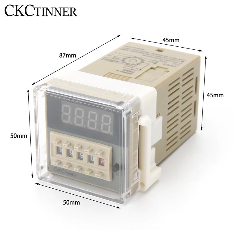 DH48J-11A 11 pin contact/sensor signal input digital counter relay DH48J-11A 12V To 380V Power Failure Memory Function with base 1