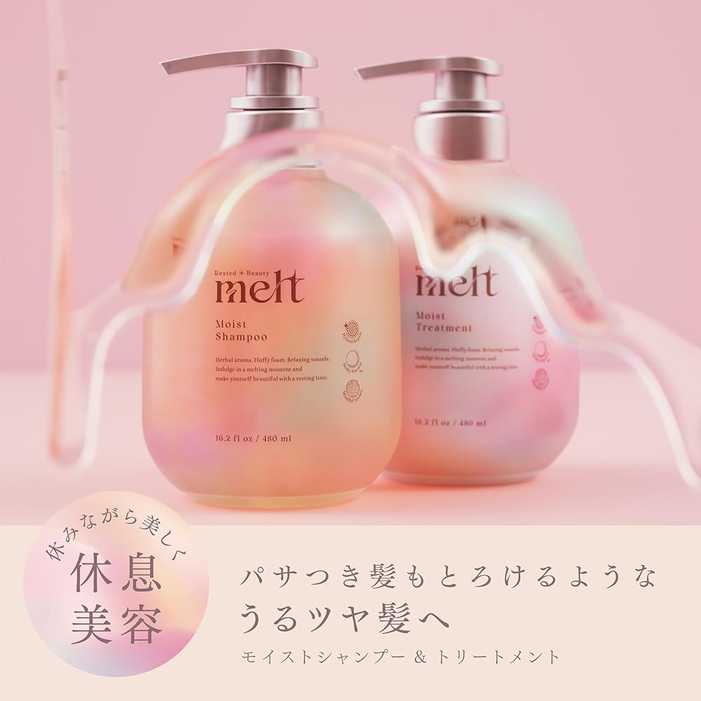 Набор с помпой Melt Moist и пенкой Creamy Melt Foam 960 мл + 2 г с ароматом герани и ландыша