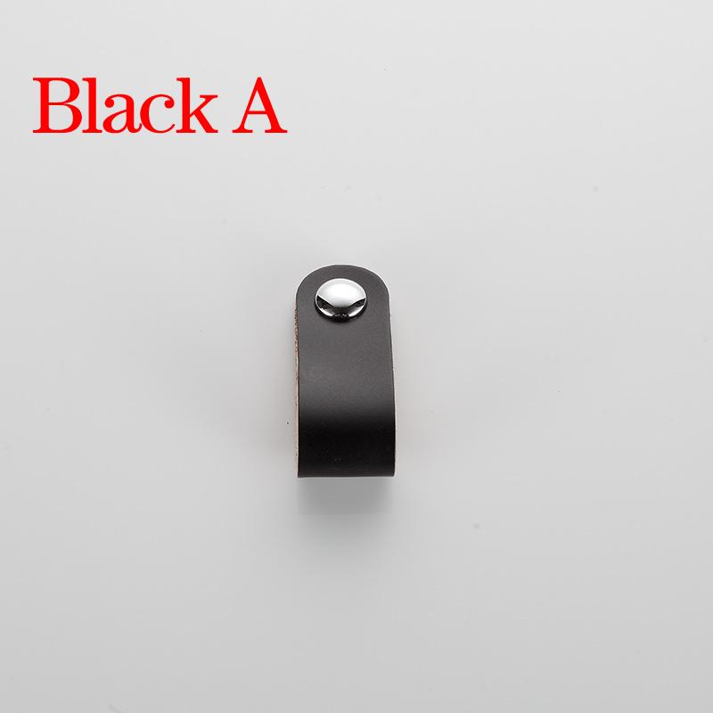 Leather Door Handle Cabinet Drawer Knobs Cupboard PU Leather Pulls Furniture Handles With Screws Furniture Hardware Accessories