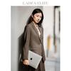 Коллекция костюмов LadyS Elite из смесовой шерсти цвета мокко с кленовым сахаром и какао