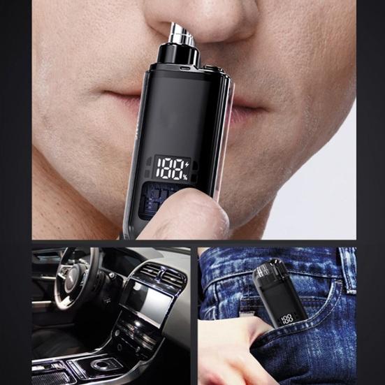 Electric Nose Hair Trimmer for Men Rechargeable Nose Hair Trimmer IPX7 Waterproof Multi-Functional Nose Ear Eyebrow Trimmer