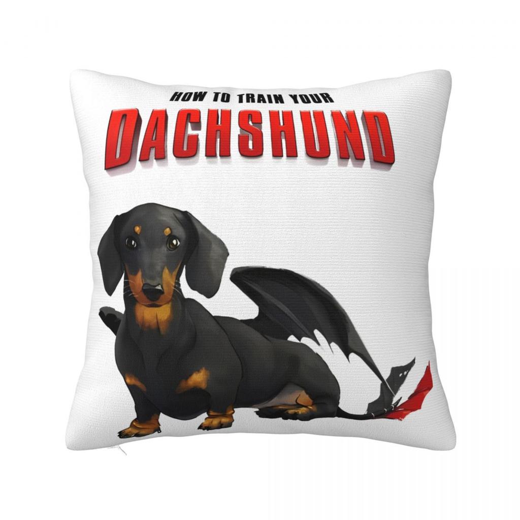 Cute White German Badger Dog Dachshund Pillowcase Cushion Cover Decoration Gift for Animal Dogs Lover Pillow Case Cover Sofa