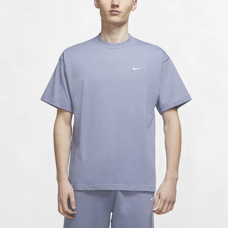 Nike Мужские футболки Индиго с круглым вырезом Умеренный прямой крой DA0321-512