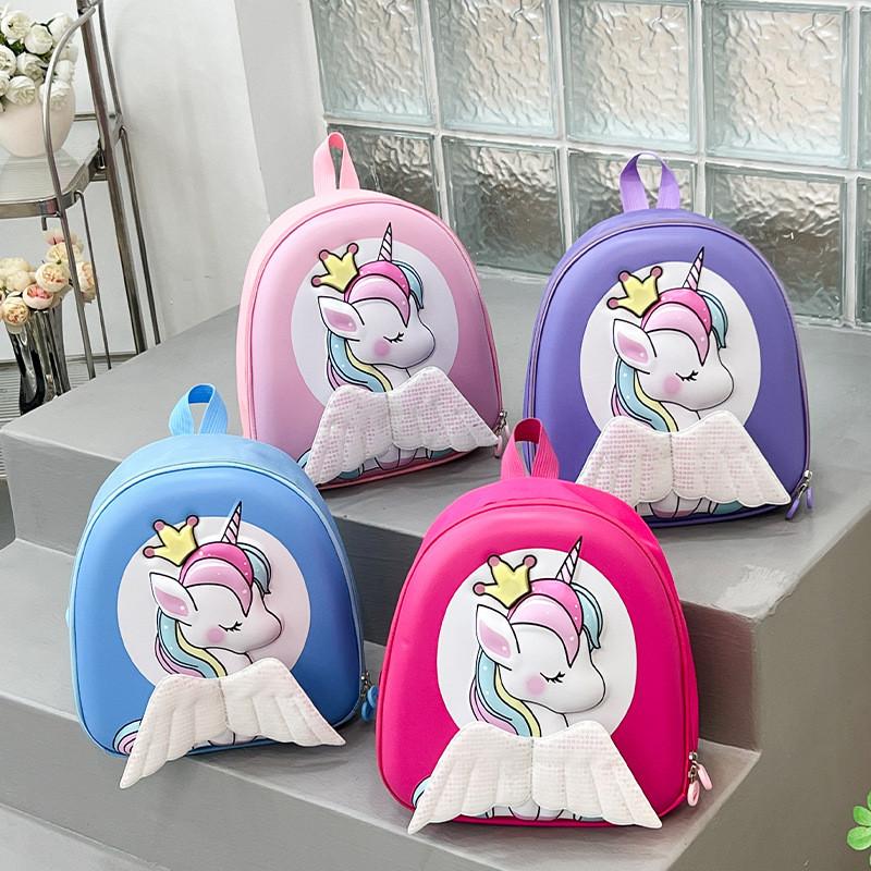 Kids Eva Backpack Material With Unicorn Cartoon Print High Capacity For Daily