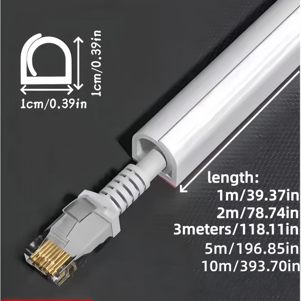 1PC 1/2/3/5/10M TV Cable Management Cord Hider Cord Organizer Raceway Kit System Covers Cables PVC Trunking Channel Cable
