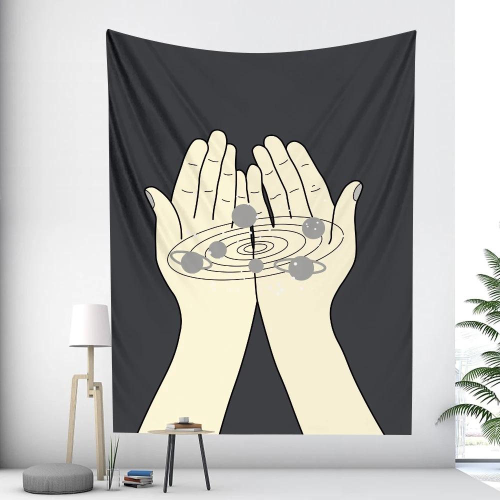 Модный домашний гобелен для украшения гостиной, спальни, абстрактный гобелен для мужчин и женщин, простые узоры с ручной росписью