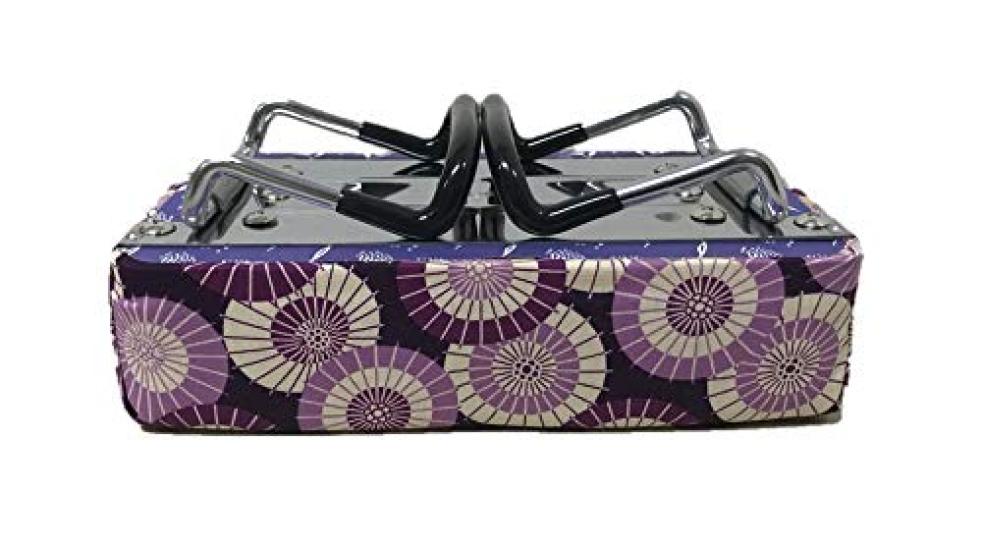 Compact Seiza Folding Umbrella Chair, Small, (with Handle) (Japanese Purple)