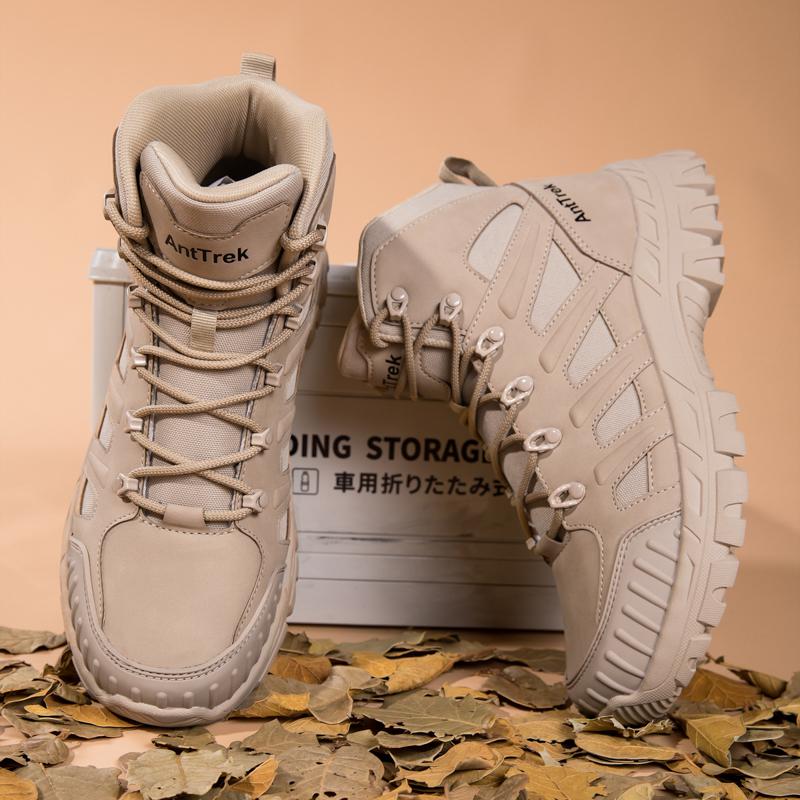 Men's Climbing Shoes Tactical Boots Waterproof Military High Quality Motorcycle Hunting Hiking Shoes Breathable Boots