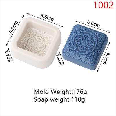 3D Квадратные Формы для Мыла Дизайн Сделай Сам Винтажный Узор Волны Звездное Небо Моделирование Ручная Работа Силиконовая Форма