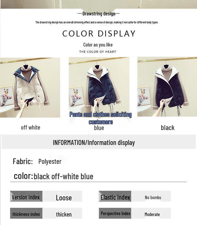 2024 Women's Short Slimming Sleeveless Down Vest - Korean Style, Autumn/Winter