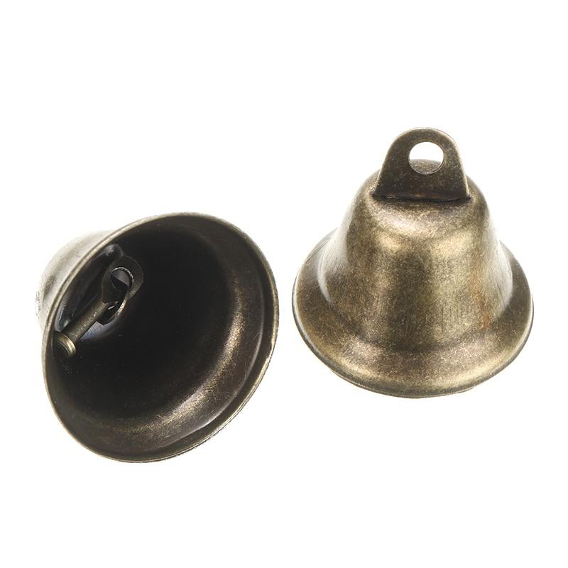 4 шт./10 шт. 38 мм латунные рождественские украшения колокольчики подвески для домашних животных висят для фестиваля вечеринок изготовления украшений с колокольчиками