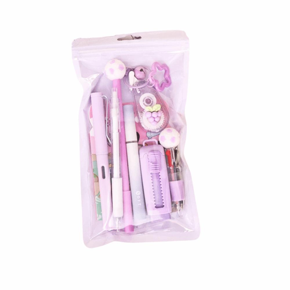 Cartoon School Stationery Set 6 Color Pens Cartoon Stationery Set for Primary School