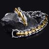 Золотой браслет с килем, модный мужской ретро-дракон, зверь, преувеличенный панк-тренд, индивидуальный браслет в стиле хип-хоп, ретро-праздник, ручные ювелирные изделия, аксессуары, подарок