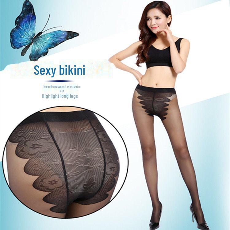 Женские сексуальные колготки-бикини с бабочкой в промежности 2021 года