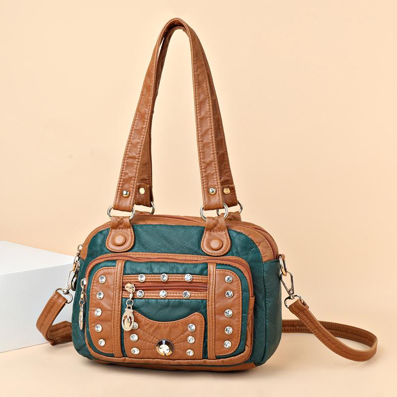 Высококачественные мягкие кожаные женские сумки с несколькими карманами, роскошные маленькие женские сумки-мессенджеры через плечо