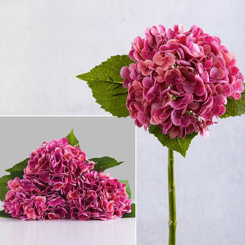 1 шт. Real Touch высококачественные увлажняющие искусственные цветы шелковые гортензии букет искусственные цветы большая гортензия