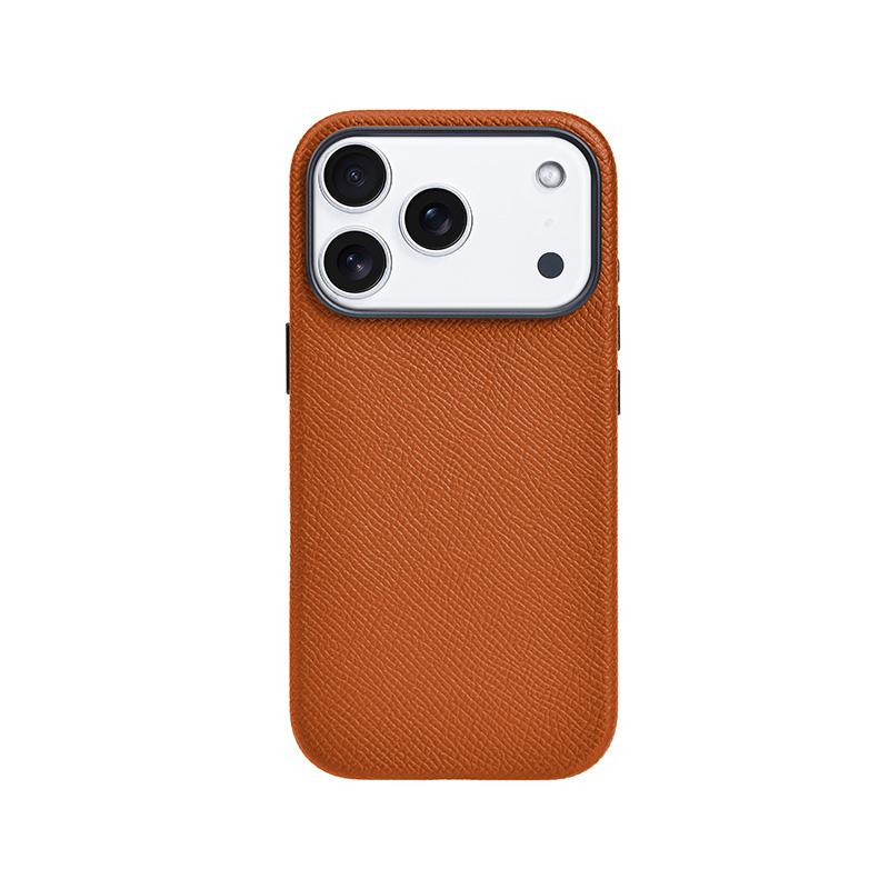 Деловой Чехол-Накладка с Высокой Текстурой из Натуральной Кожи для IPhone 17 Pro Max 17 Air 17 Pro, Безопасный для Кожи, Магнитная Зарядка, Защита от Падений