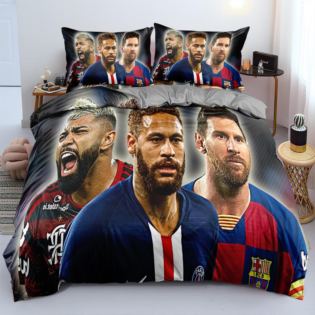 World Cup Star Bedding Three-Piece Set 90-120G Abrasive Cloth 3D Digital Printing