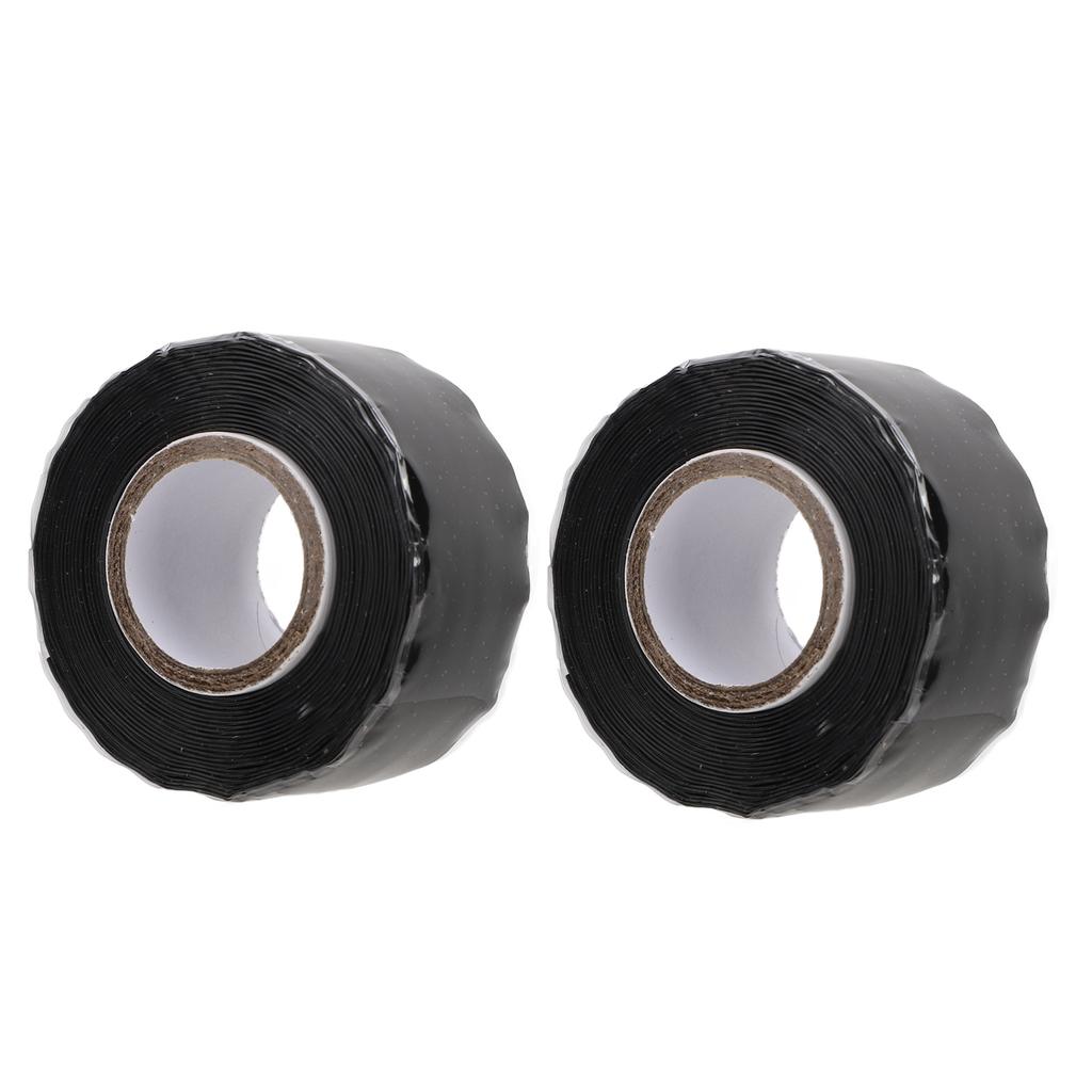 2 шт. Самоклеящаяся лента, не клейкая, 0,98 дюйма X 9,84 фута, водонепроницаемая, черная резиновая, герметичная уплотнительная лента 