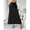 Women's Color Satin Satin Skirt Spring Summer High Waist Lace-up Skirt